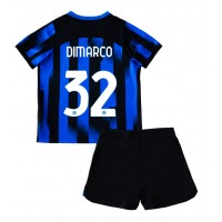 Inter Milan Federico Dimarco #32 Heimtrikotsatz Kinder 2023-24 Kurzarm (+ Kurze Hosen)